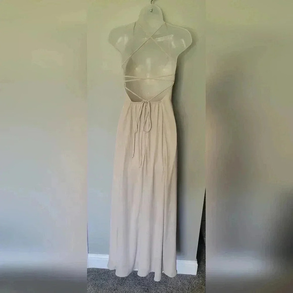 Show Me Your MuMu Godshaw Goddess Gown Dress Size Small Show Me The Ring Crisp - Picture 5 of 7